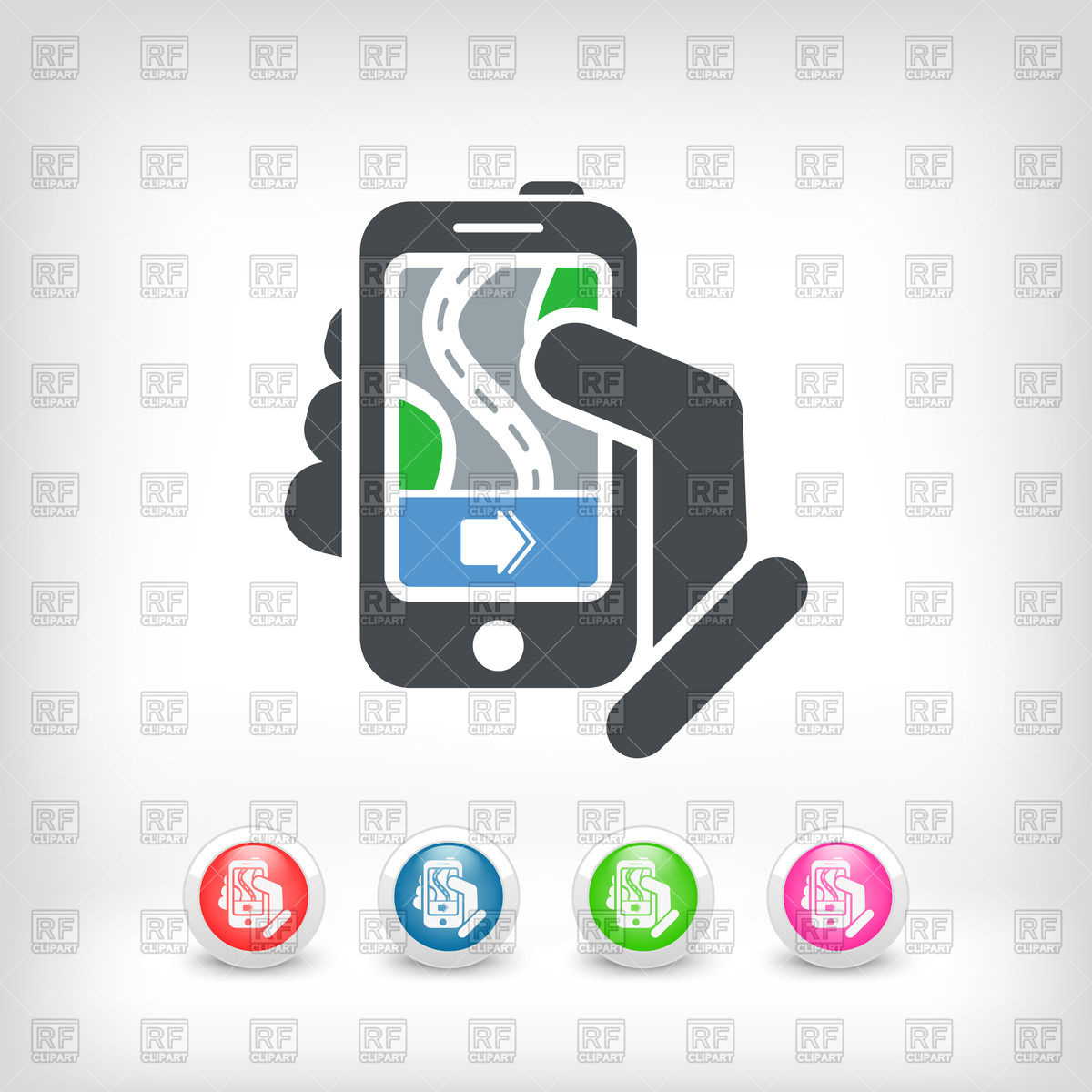 1200x1200 Road Navigation On Smartphone