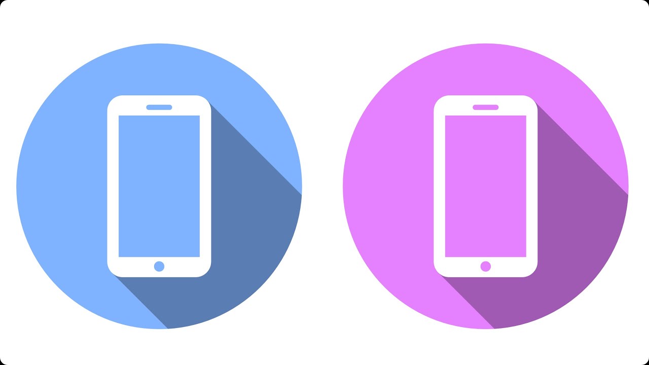 1280x720 Smartphone Flat Icon Vector Graphic