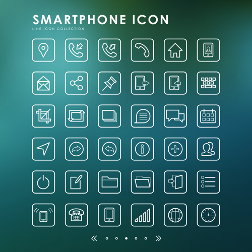 500x500 Smartphone Outline Icons Creative Vector Free Download