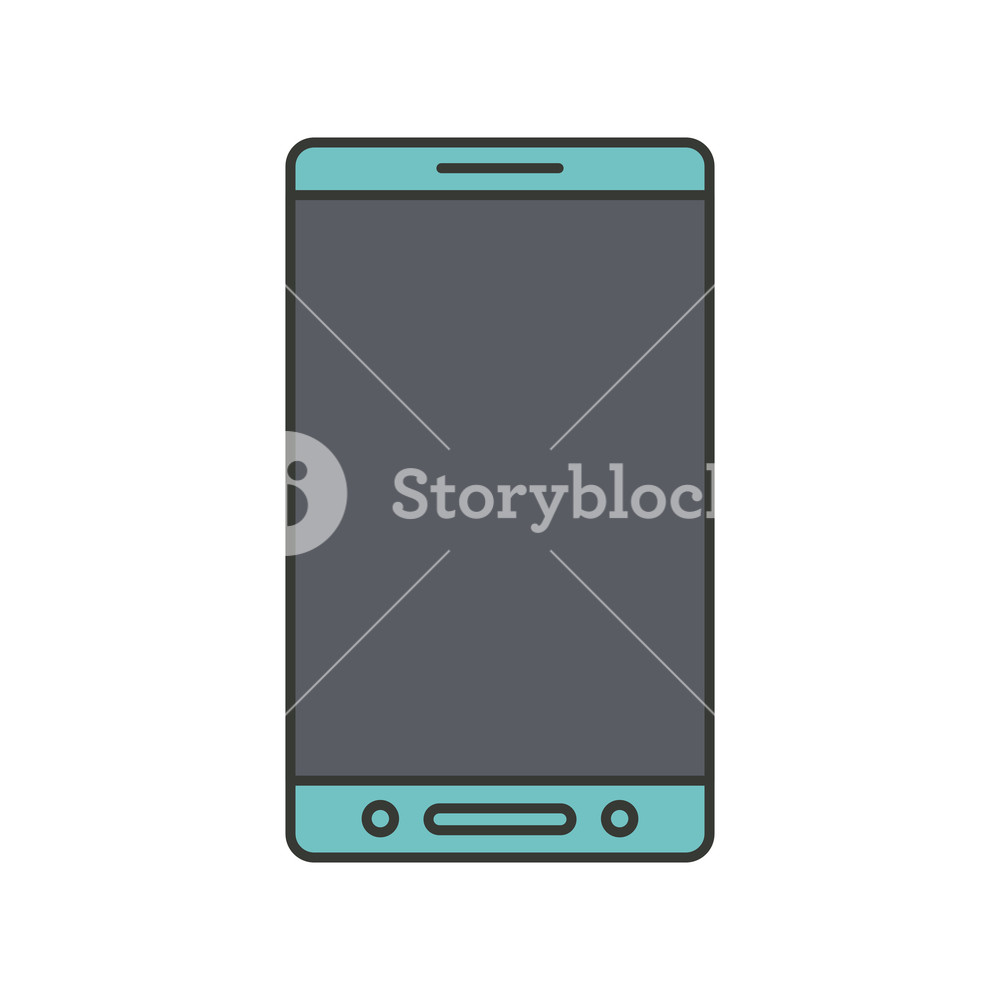 1000x1000 Colorful Silhouette Of Smartphone Icon Vector Illustration Royalty