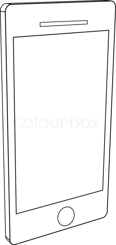 380x800 Smart Phone Outline Graphic Vector Stock Vector Colourbox