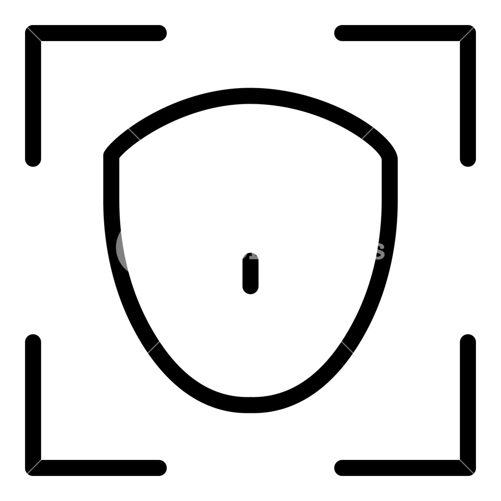 1000x1000 Smartphone Face Detection Icon Outline Smartphone Face Detection