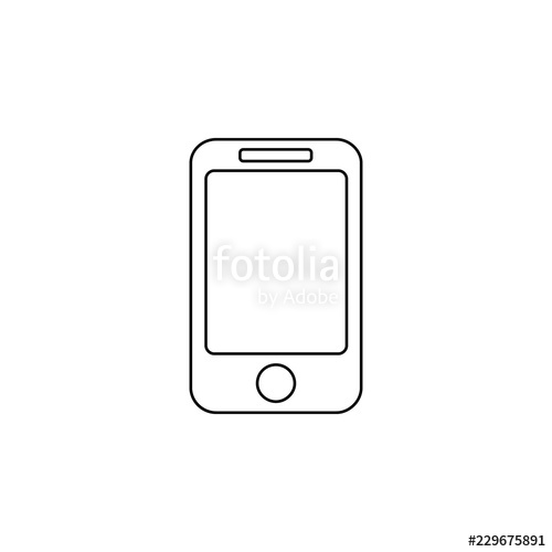 500x500 Smartphone Icon Simple Outline Vector Of Technology Set For Ui