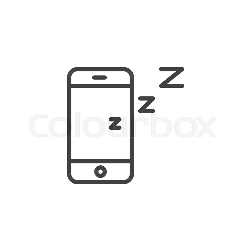800x800 Smartphone On Sleep Mode Line Icon, Stock Vector Colourbox