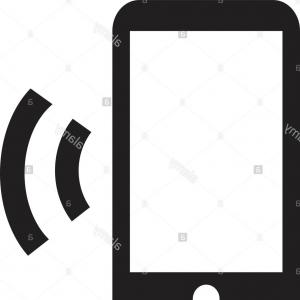 300x300 Cell Phone Ringing Icon Outline Vector Gm Handandbeak