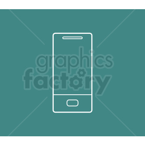 300x300 Smartphone Device Outline Vector Design On Aqua Background Clipart