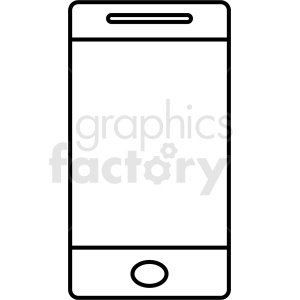 300x300 Smartphone Outline Vector Design No Background Clipart Royalty