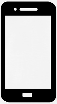 190x343 Mobile Phone Outline Vector Men's Premium T Shirt Spreadshirt