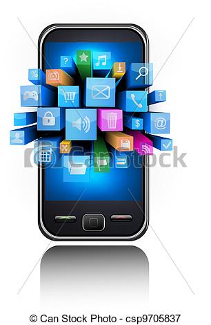 306x470 Icons In A Smartphone Vector