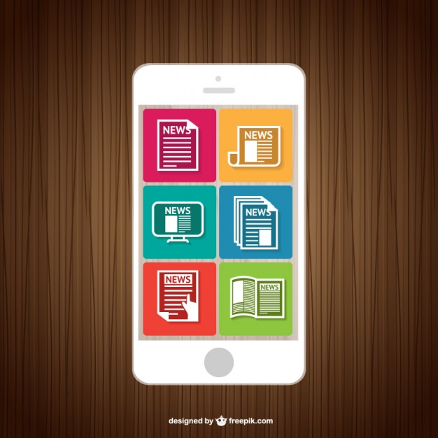 626x626 News Smartphone Reading Free Vector