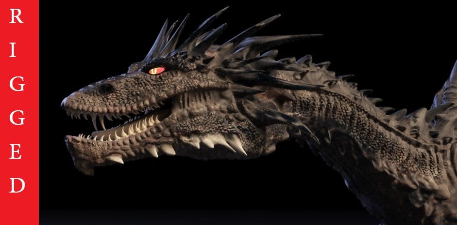 941x465 Smaug Dragon Rigged Max