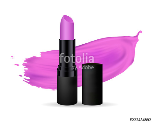 Black Glossy Lipstick Tube With Lilac Color Lipstick And Lipstick 500x400 Black Glossy Lipstick Tube With Lilac Color Lipstick And Lipstick