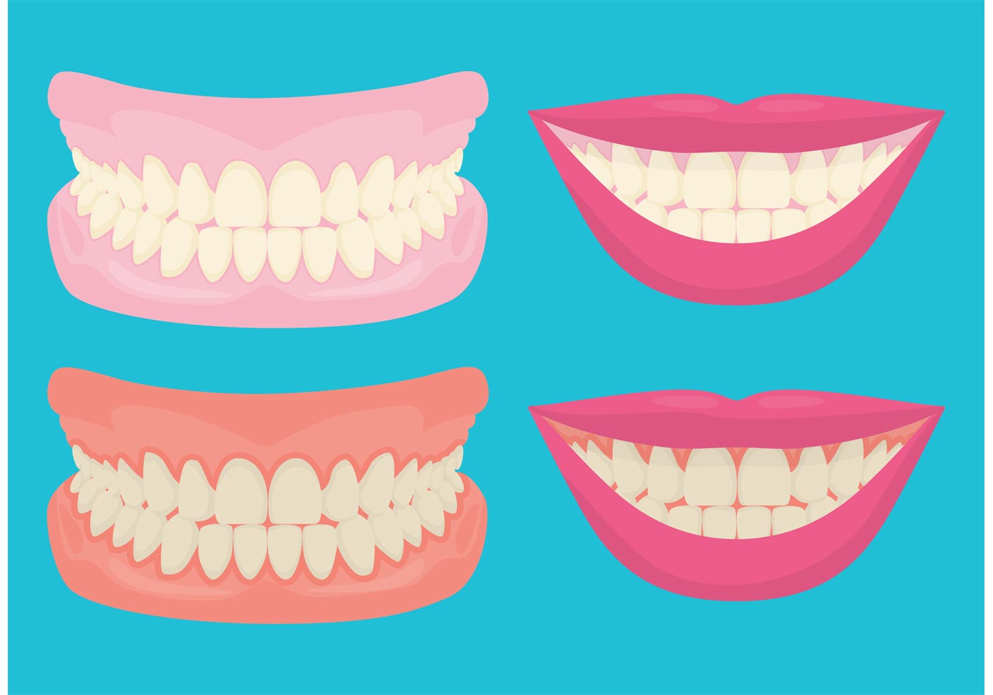 1400x980 Smile Teeth Free Vector Art