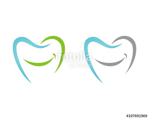 500x400 Smile Tooth Shape Dental Logo Stock Image And Royalty Free Vector