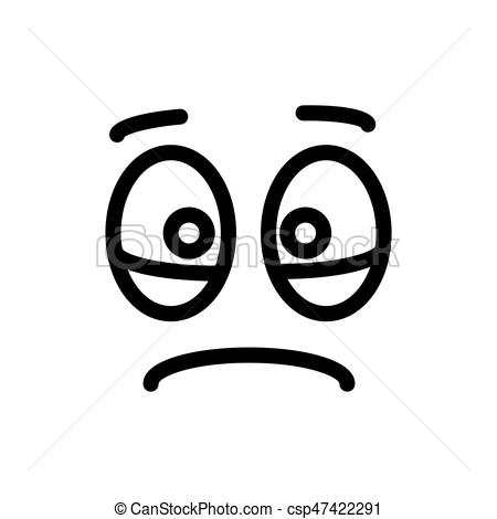 450x470 Line Emotional Smiley Emoji Vector Icon Sad Smiley Tears