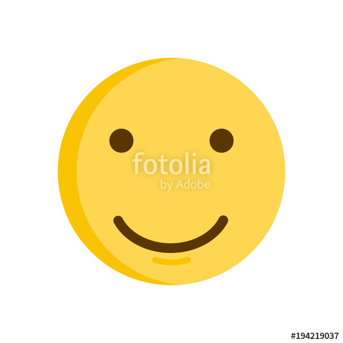 500x500 Smiley Face Vector Smiling Emoticon Emoji Icon Stock Image