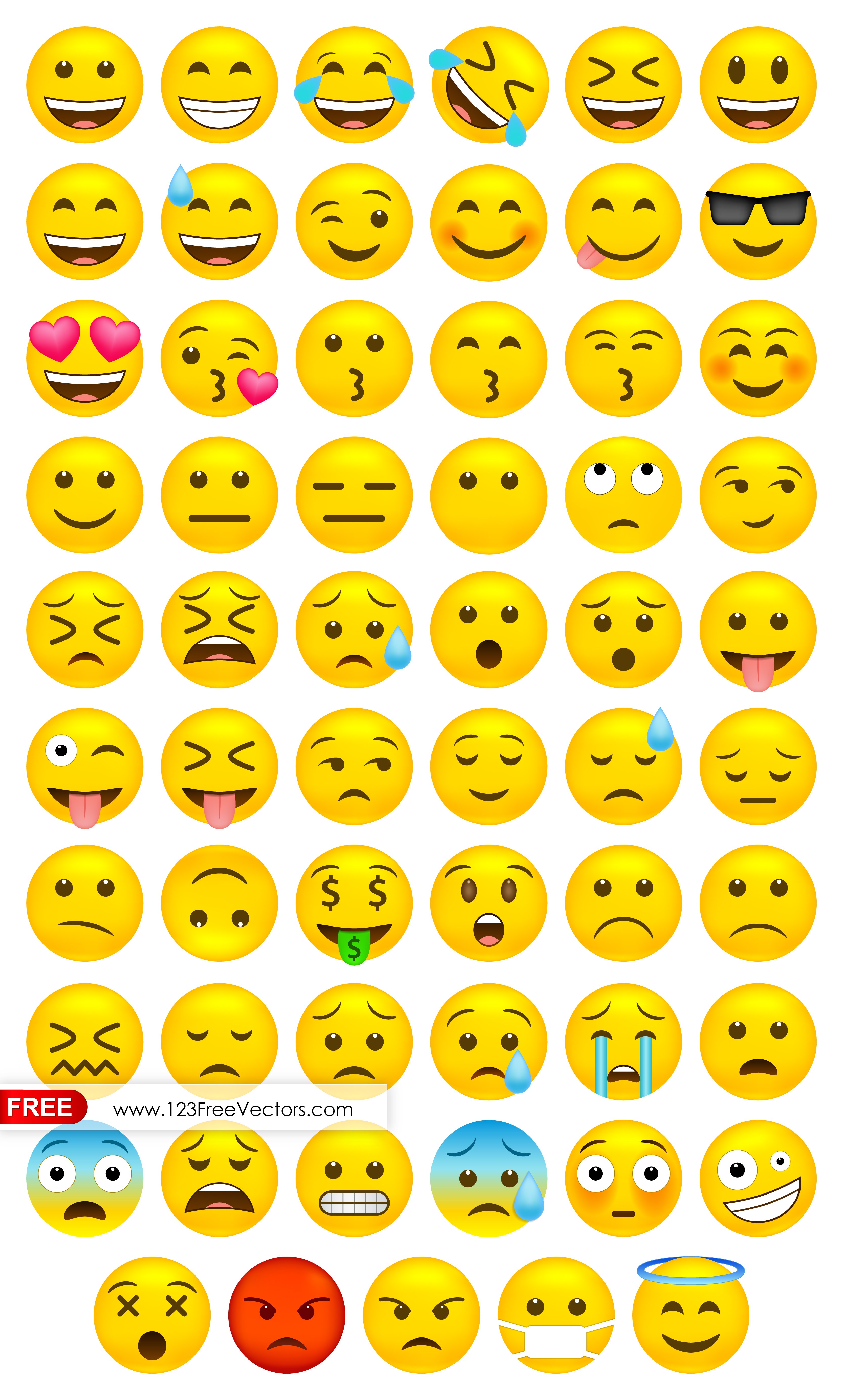 3333x5532 Whatsapp Emoji Vector Free Download