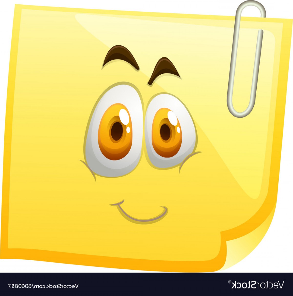 1200x1213 Yellow Sticky Note With Happy Face Vector Soidergi