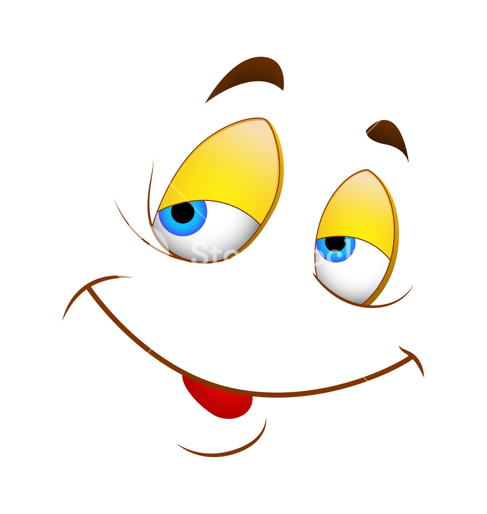 948x1000 Cartoon Happy Face Vector Illustration Royalty Free Stock Image