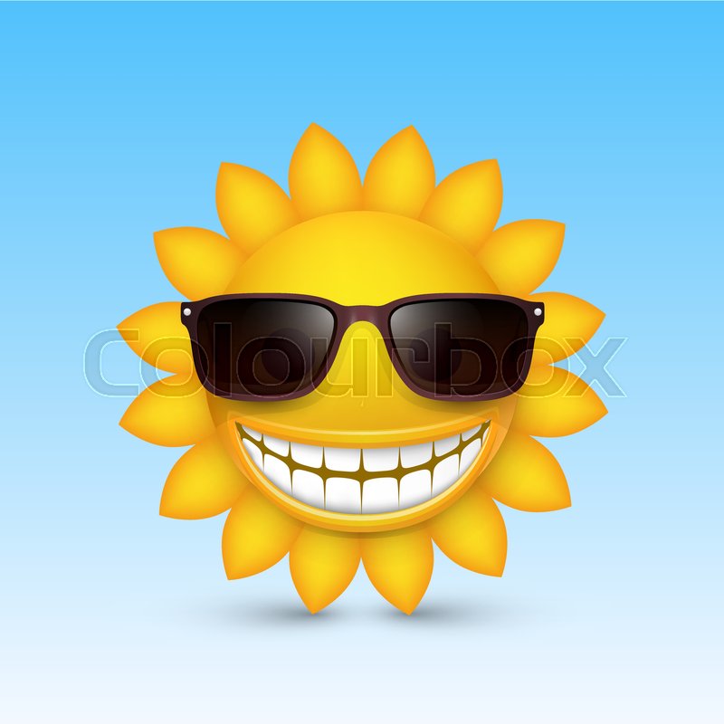 800x800 Smiley Sun Glasses Vector Stock Vector Colourbox