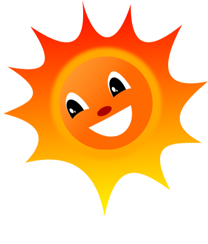 428x500 Smiling Sun Vector Illustration Vector