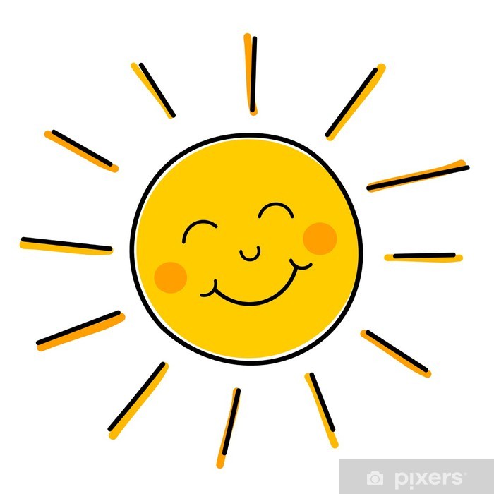 700x700 Smiling Sun Vector Poster