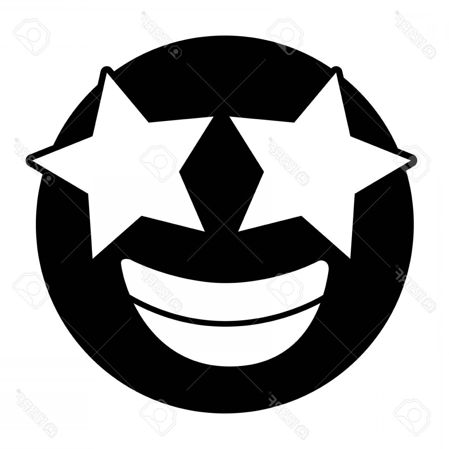 1560x1560 Photostock Vector Emoticon Cartoon Face Happy Star Eyes Vector
