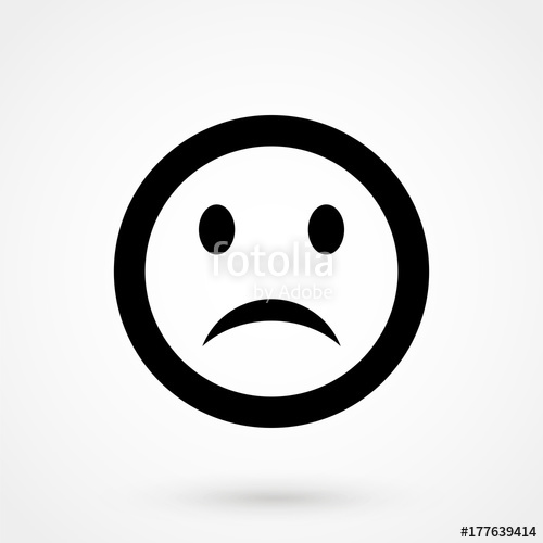 500x500 Sad Smiley Vector Icon Stock Image And Royalty Free Vector