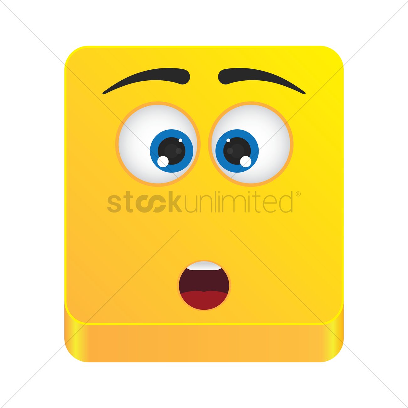 1300x1300 Free Shocked Smiley Vector Image