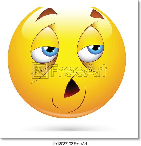 561x581 Free Art Print Of Tired Smiley Face Vector Illustration Of Tired