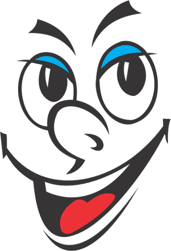 341x500 Smiling Face Vector Image