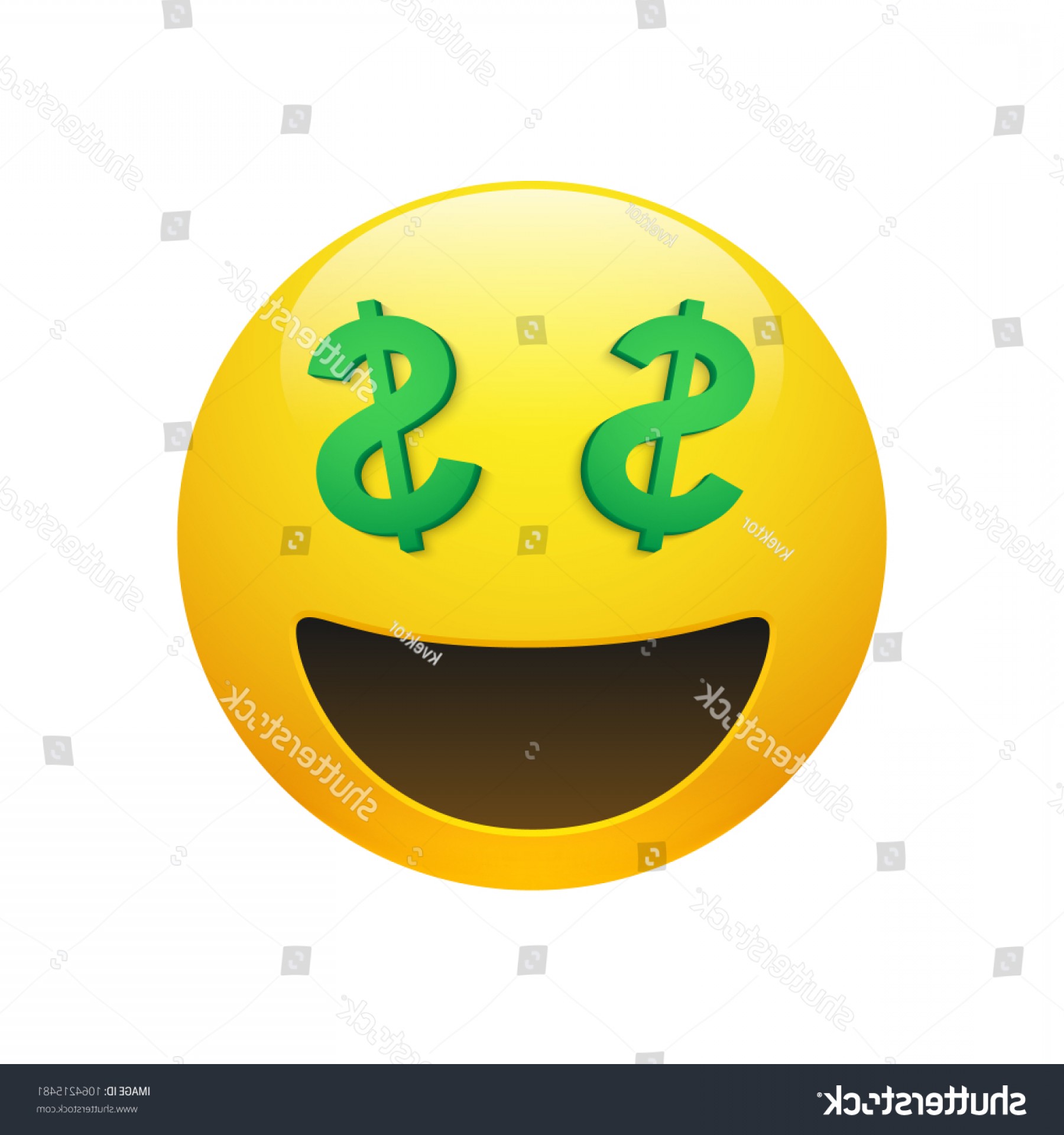 1800x1920 Vector Emoji Yellow Smiley Face Dollar Soidergi
