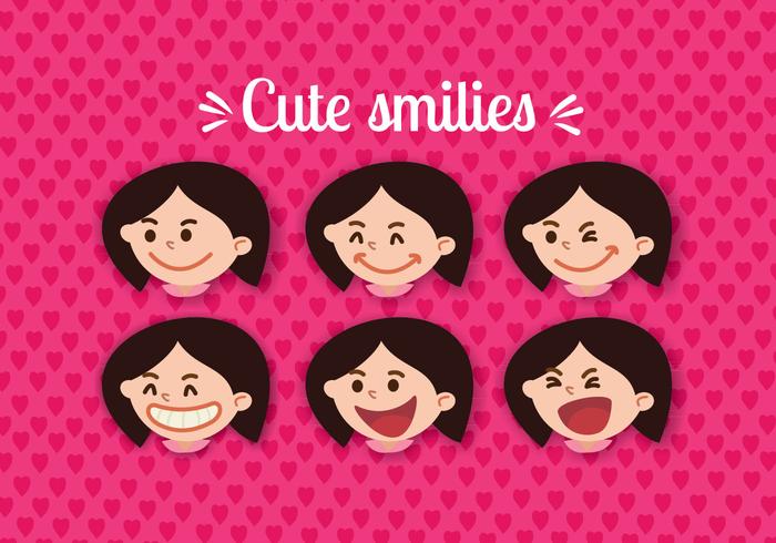 700x490 Women Smiling Face Vectors