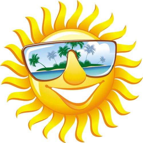 500x500 Cartoon Sun Smiley Face Vector Design Free Download