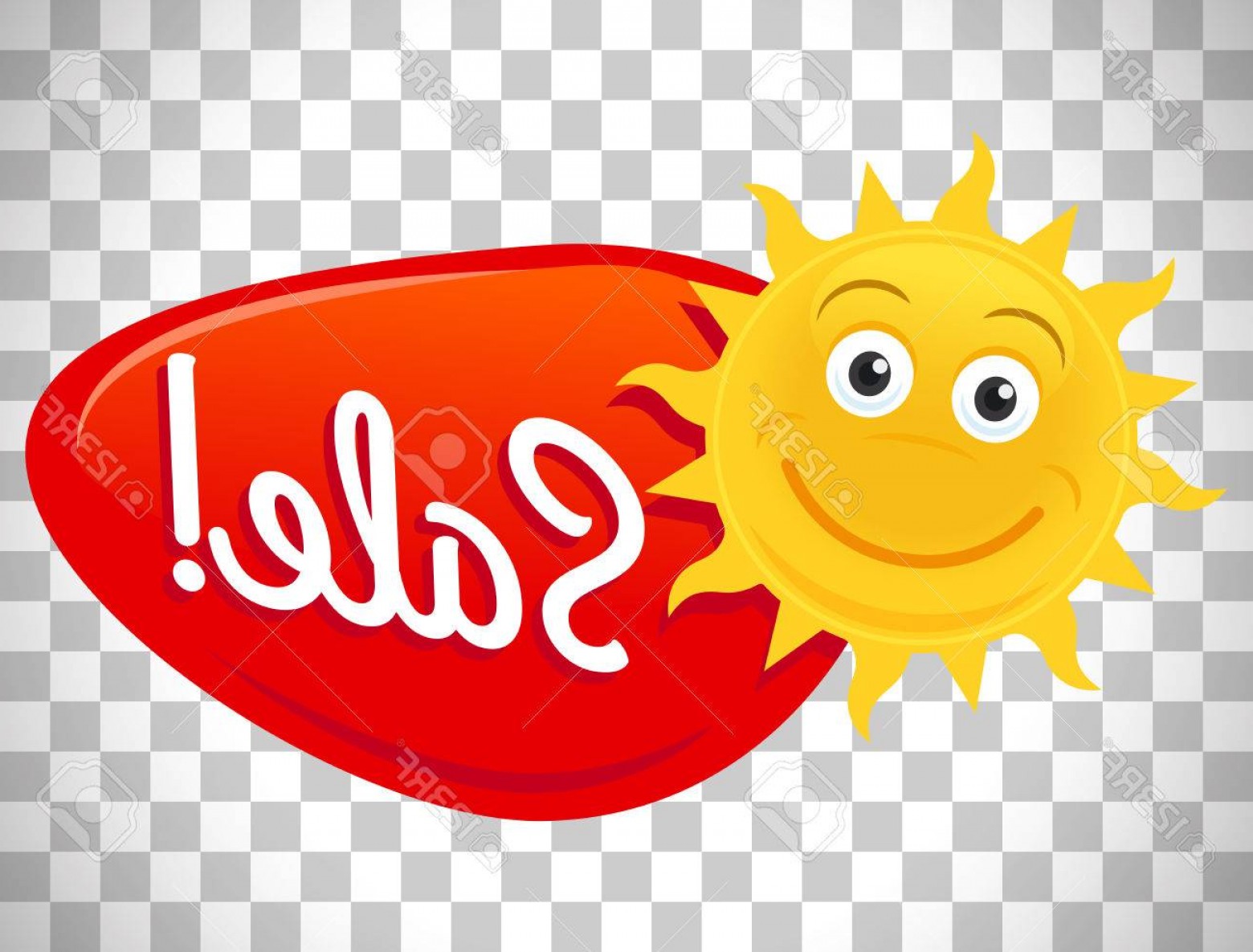 1560x1185 Photostock Vector Summer Sale Label With Smiling Sun Vector