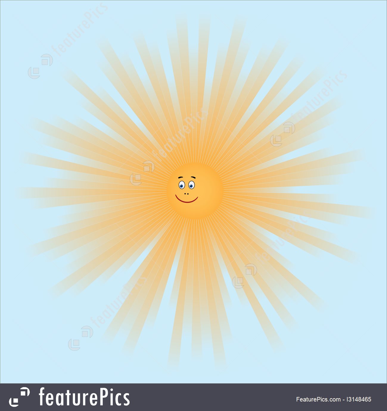 1299x1380 Summer Season Smiling Sun