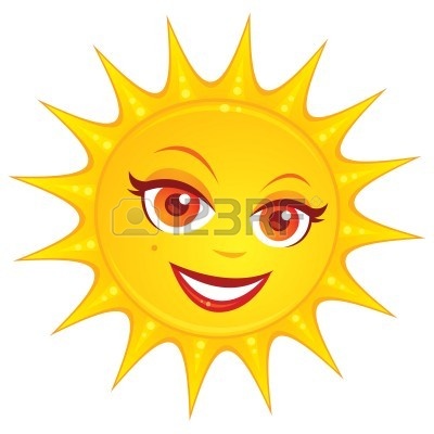 400x400 Smiling Sun Vector Cartoon