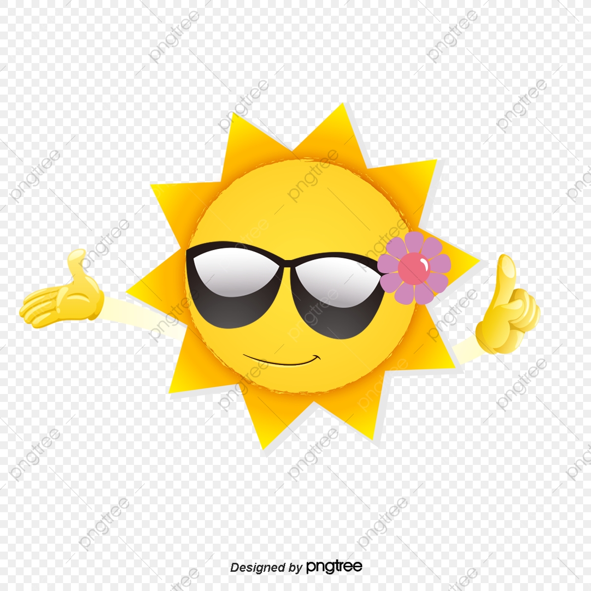 1200x1200 Cartoon Smiling Sun Vector Illustration, Sun Clipart, Cartoon Sun