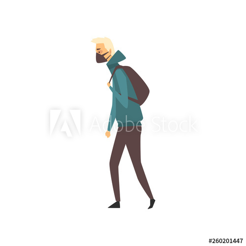 500x500 Man Wearing Protective Face Mask, People Suffering From Industrial