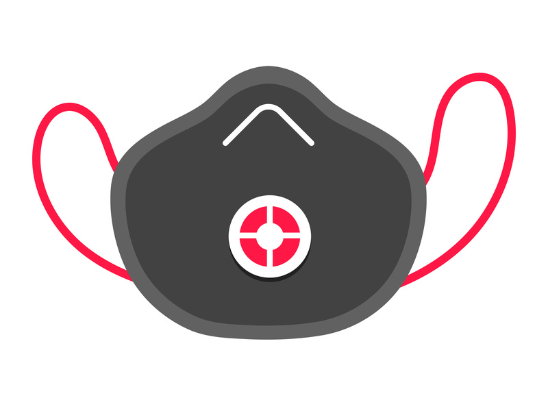 800x600 Protective Smog Mask Flat Style Design Vector Illustration