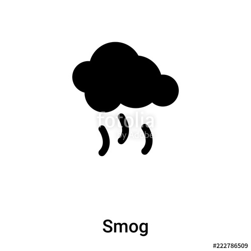 500x500 Smog Vector Icon Isolated On Transparent Background, Smog