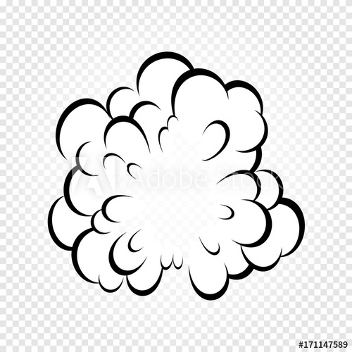 500x500 Isolated Cartoon Speech Bubbles, Frames Of Smoke Or Steam, Comics