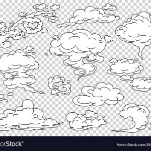 300x300 Set Of Smoke And Clouds Vector Clipart Newwaysys