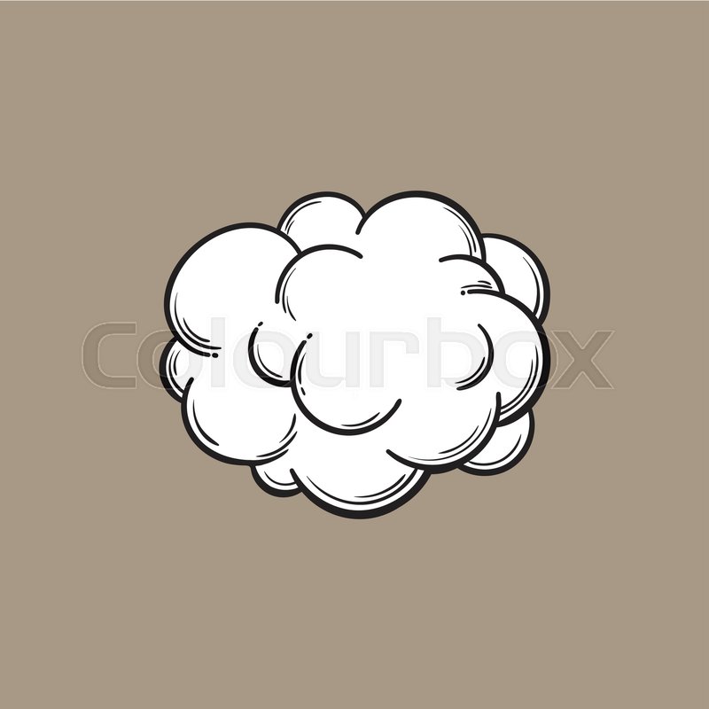 800x800 Hand Drawn Fog, Smoke Cloud, Black And Stock Vector Colourbox