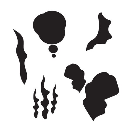 450x450 Smoke And Steam Icons Smoking Clouds Vector Signs Royalty Free