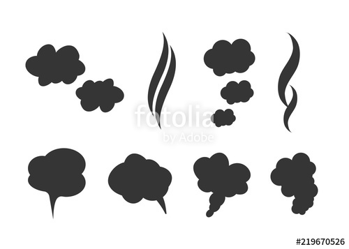 500x357 Smoke Vector Clouds Fog And Steam Cartoon Vector Illustration