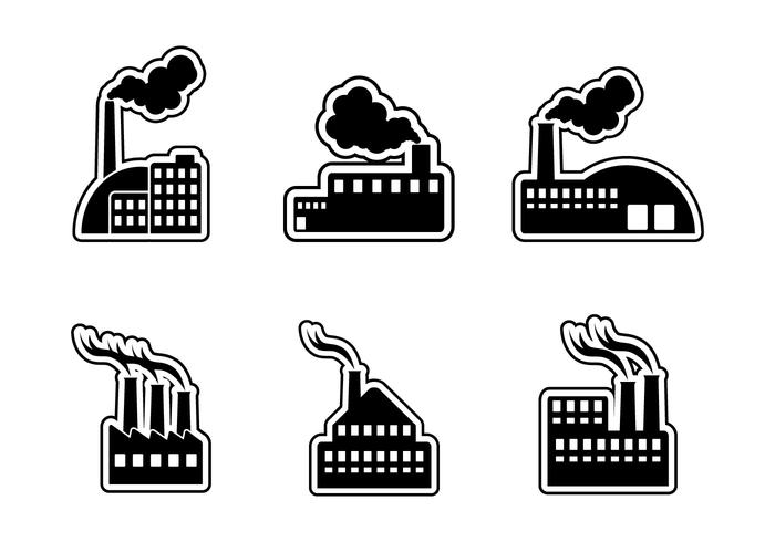 700x490 Smoke Stack Icon Vector Set