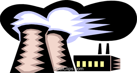 480x257 Smoke Stack Royalty Free Vector Clip Art Illustration