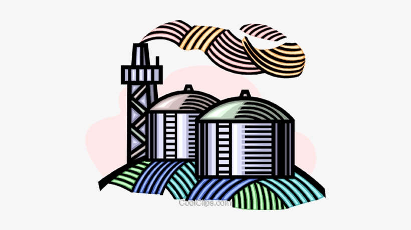 820x460 Factory With A Smokestack Royalty Free Vector Clip