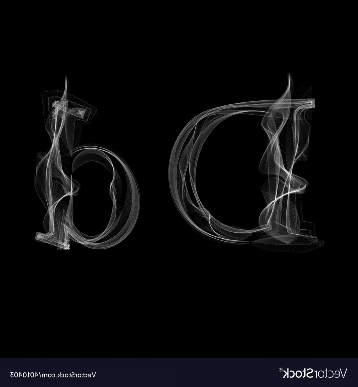 1200x1296 Smoke Font Letter D Vector Sarahgardan